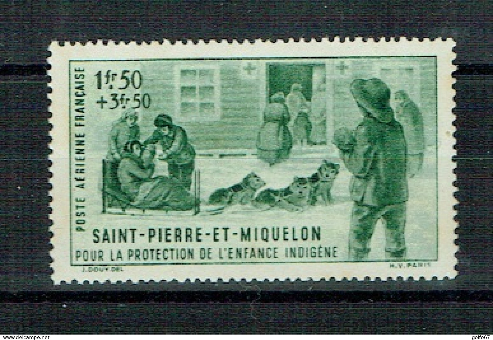 ST PIERRE & MIQUELON Poste Aérienne 1942 Y&T N° 1 NEUF** - Nuevos