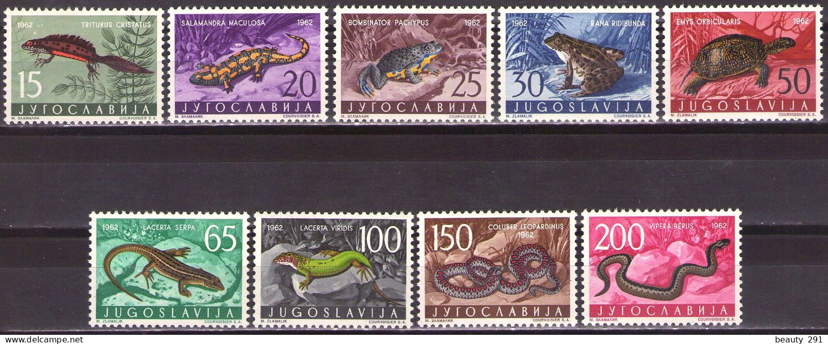 Yugoslavia 1962 - Animals (Fauna) - Reptiles - Mi 1007-1015 - MNH**VF - Ungebraucht