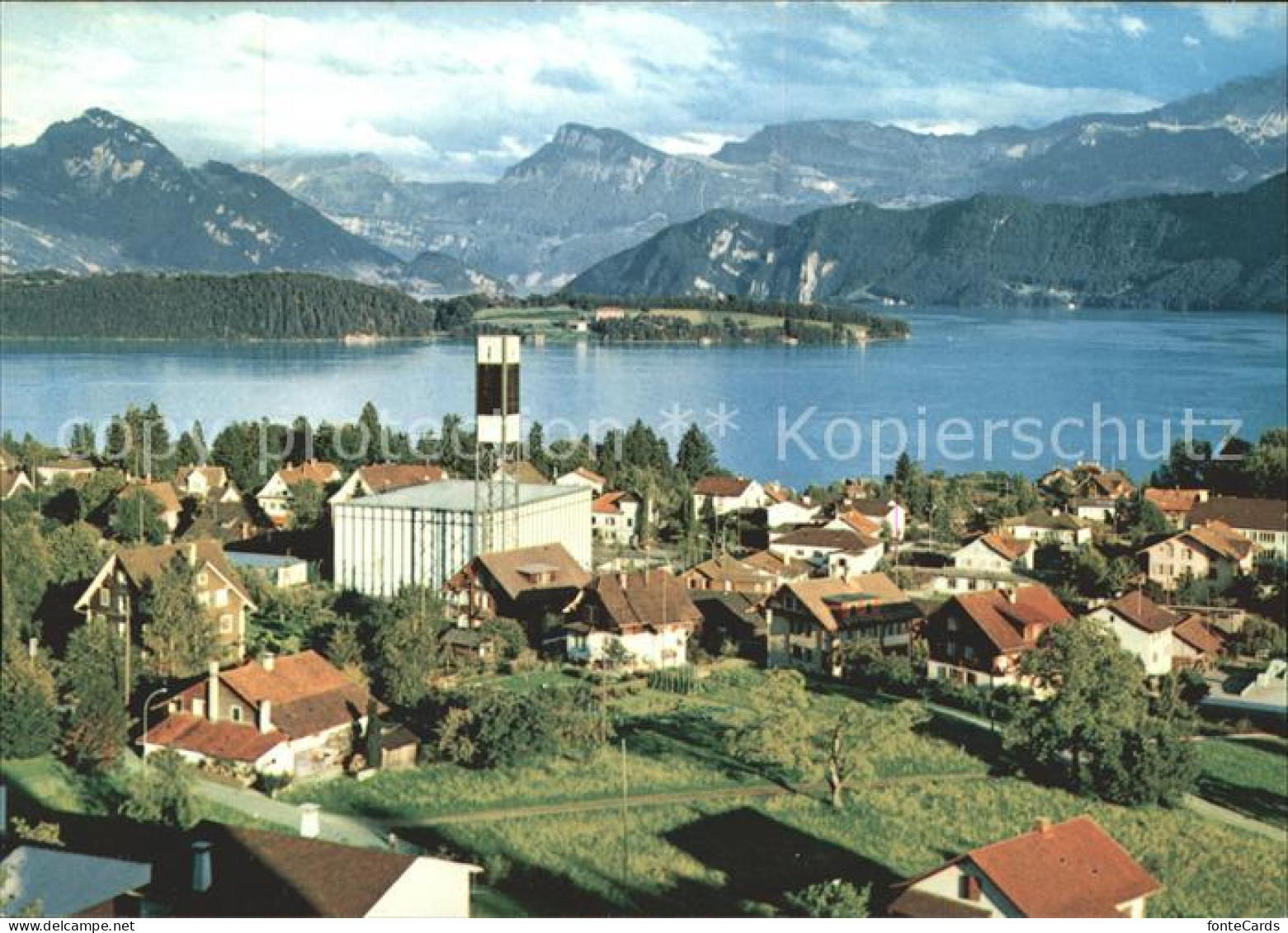 11695714 Meggen Mit Pius Kirche Und Vierwaldstaettersee Meggen - Sonstige & Ohne Zuordnung