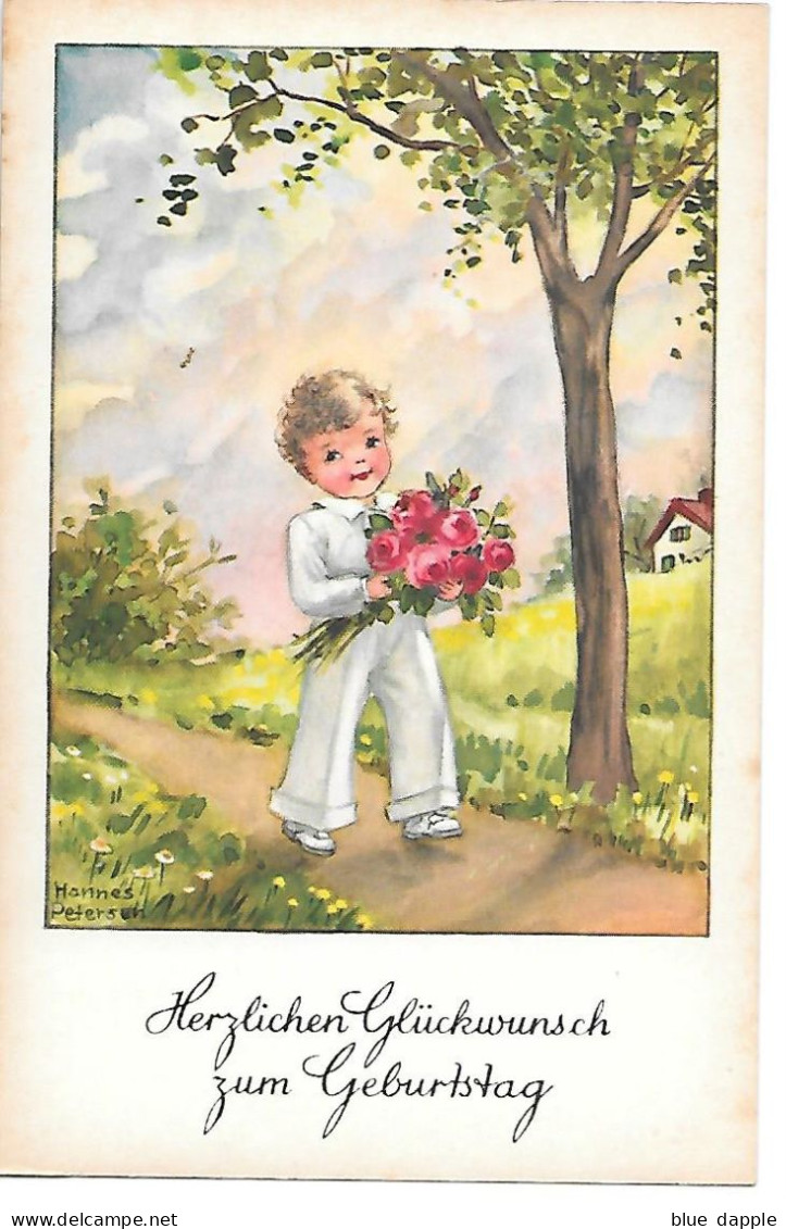 Illustrator - Hannes Petersen - Boy, Junge, Garçon, Ragazzo, Flowers, Fleurs, Blumen, Roses, Fiori - Petersen, Hannes