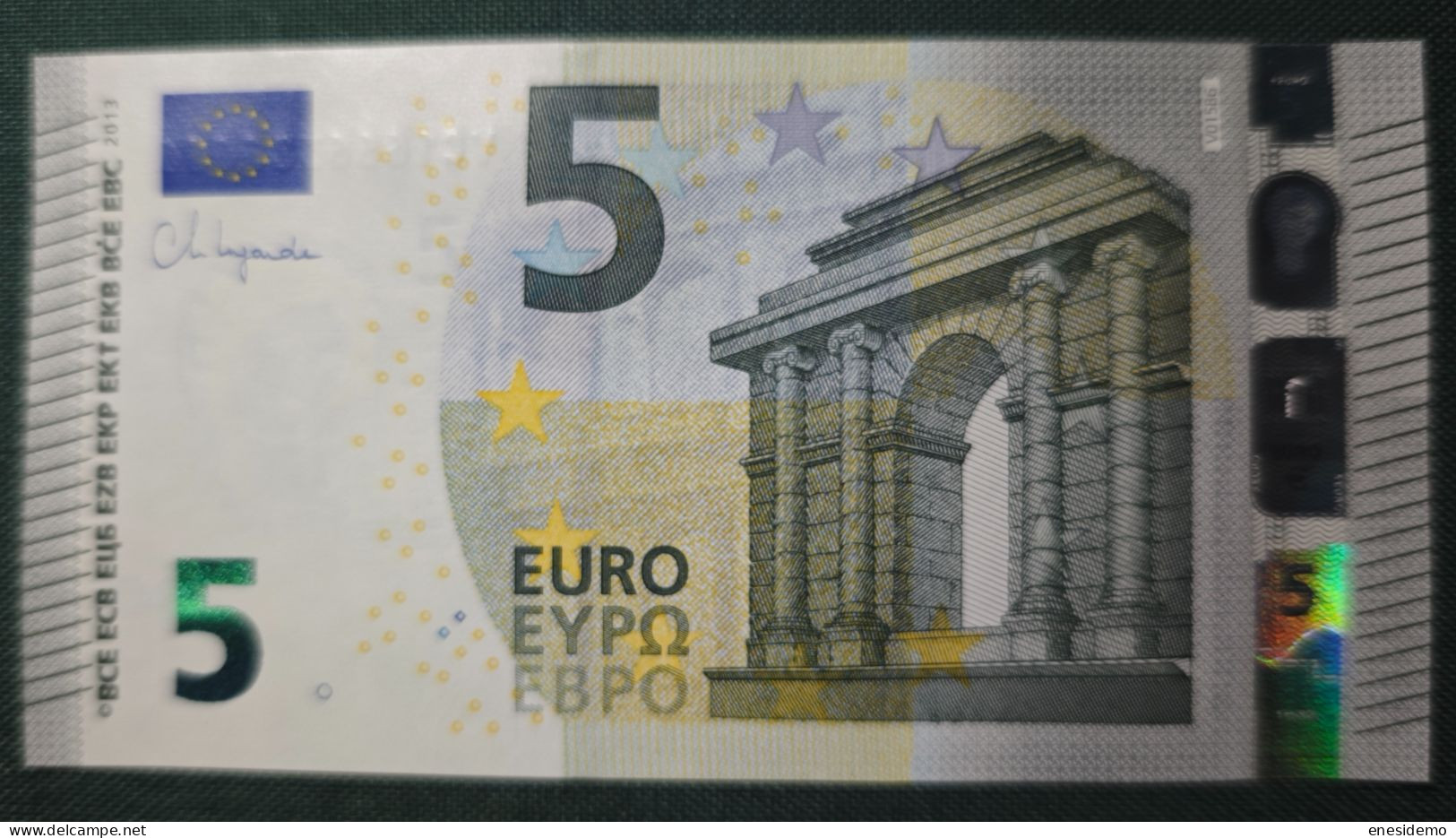 5 EURO SPAIN 2013 LAGARDE V015B6 VC SC FDS UNCIRCULATED WHIT SEVEN SIX PERFECT - 5 Euro