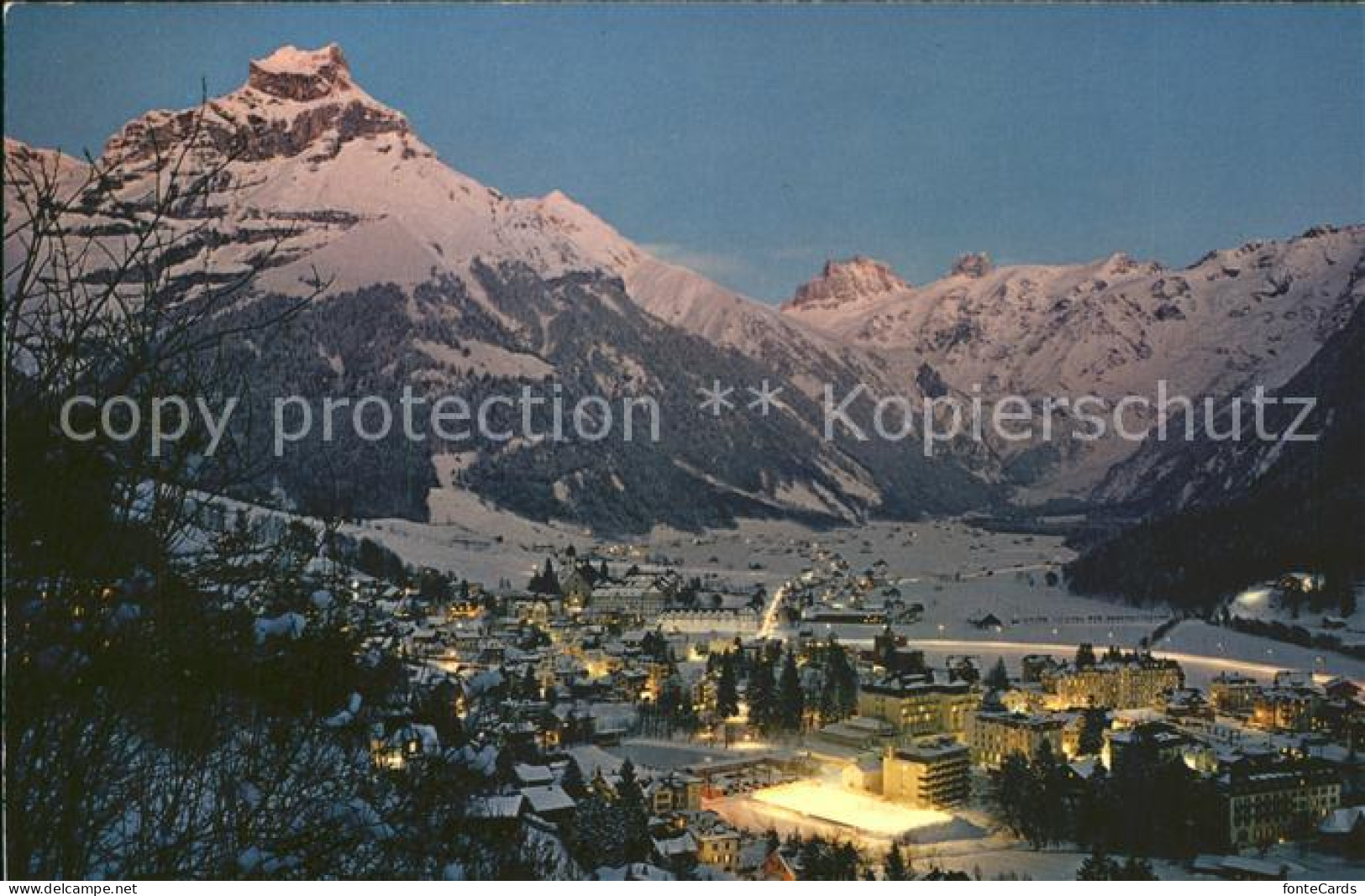 11695594 Engelberg OW Bei Nacht Mit Hahnen Und Spannoerter Engelberg - Autres & Non Classés