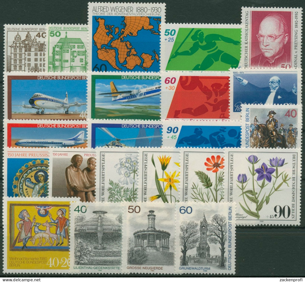 Berlin Jahrgang 1980 Komplett Postfrisch (G6460) - Unused Stamps