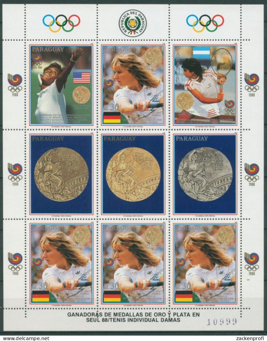 Paraguay 1989 Steffi Graf Goldmedaille In Seoul 4302 K Postfrisch (C27931) - Paraguay