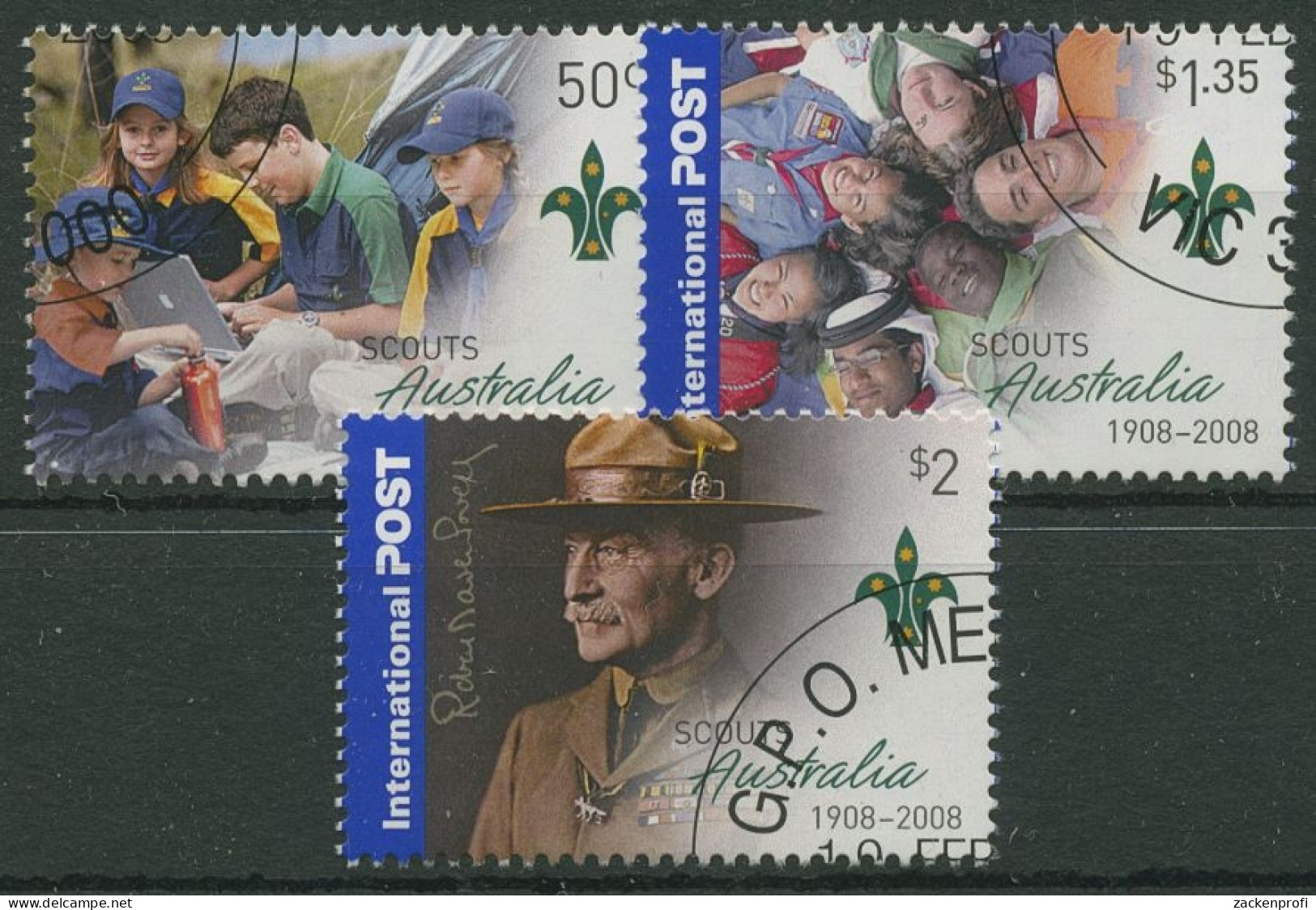 Australien 2008 100 Jahre Pfadfinderbewegung In Australien 2929/31 Gestempelt - Used Stamps