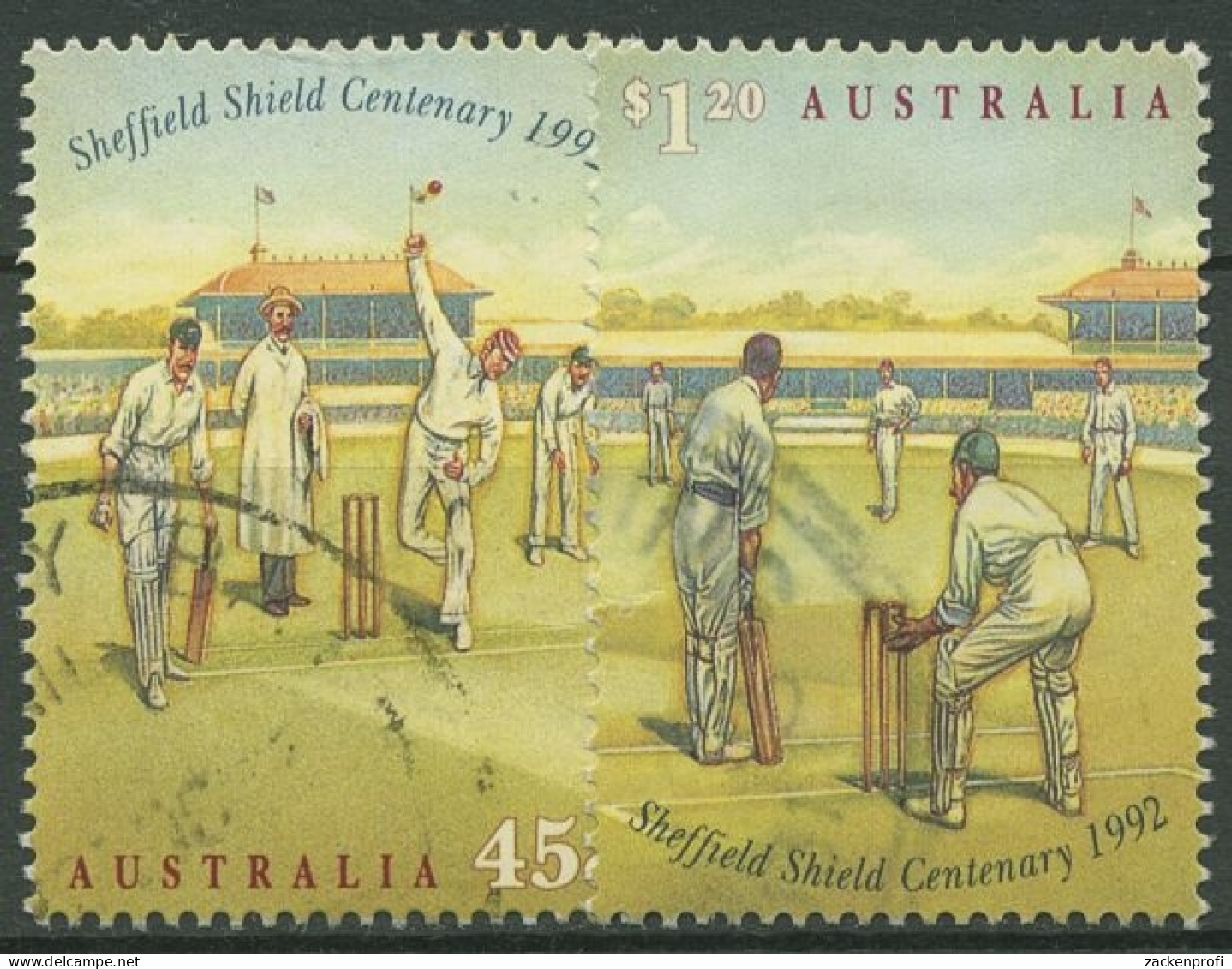 Australien 1992 Kricketspiele Um Den Sheffield Shield 1324/25 I Gestempelt - Used Stamps