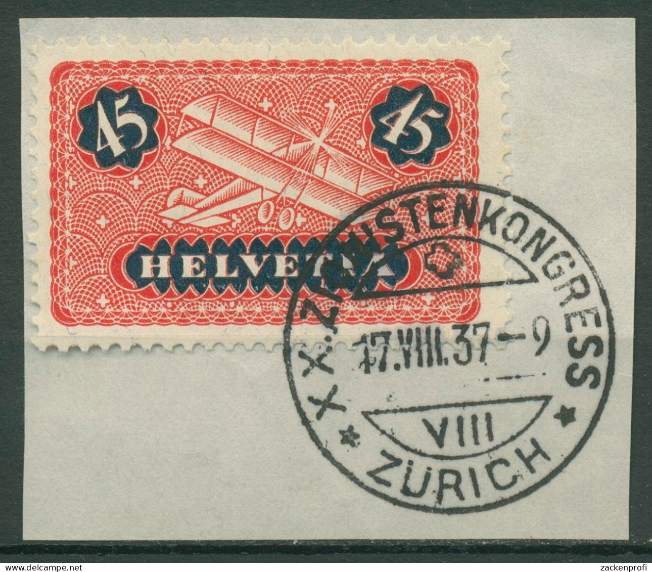 Schweiz 1923 Flugpostmarke 183 X Gestempelt, Briefstück - Used Stamps