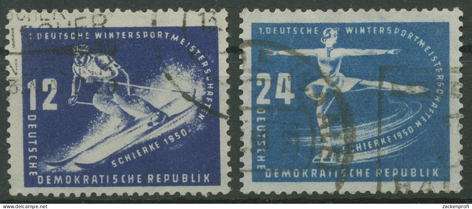 DDR 1950 1. Wintersportmeisterschaften Der DDR 246/47 Gestempelt (R19572) - Used Stamps