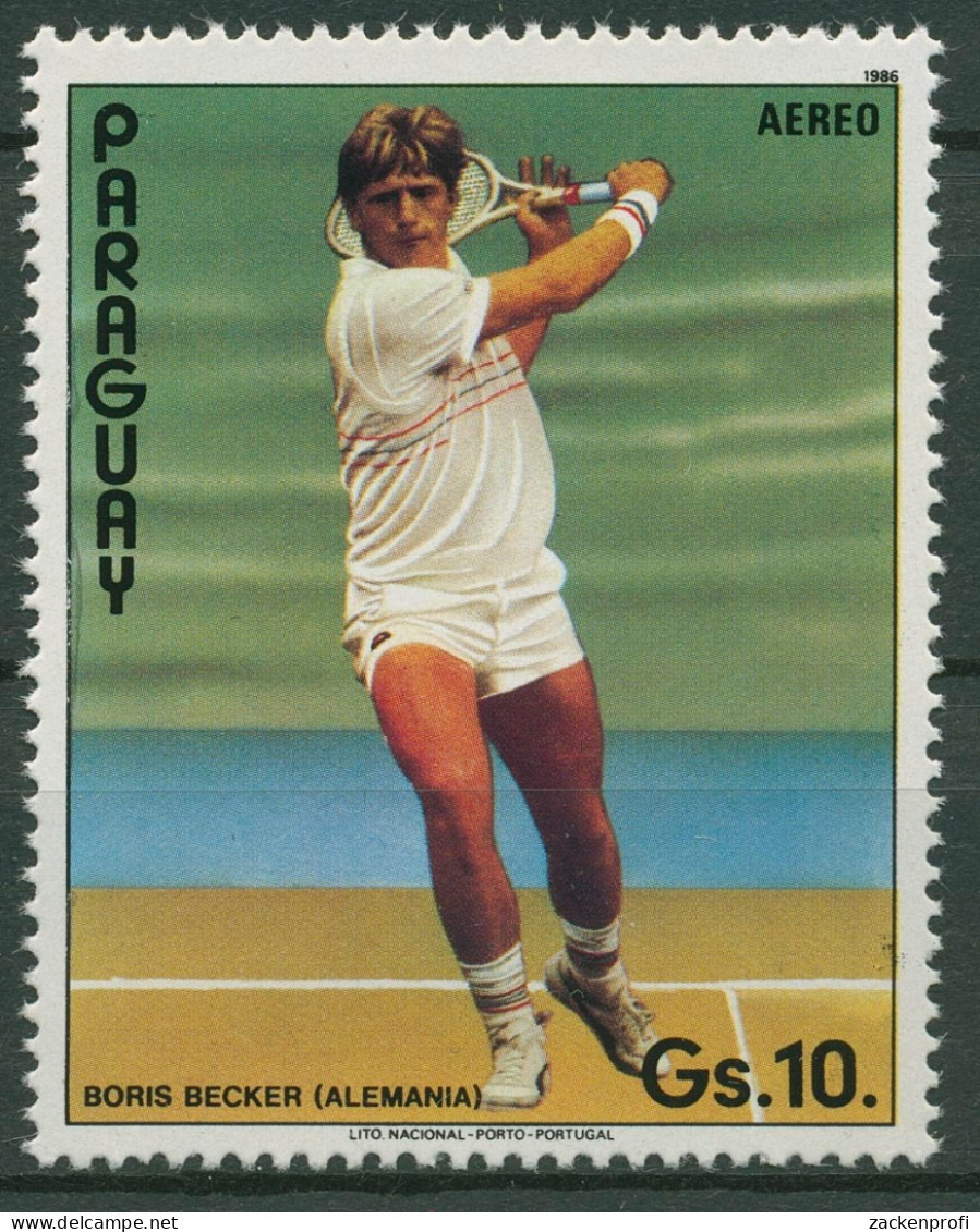 Paraguay 1986 Tennis Boris Becker 3963 A Postfrisch - Paraguay