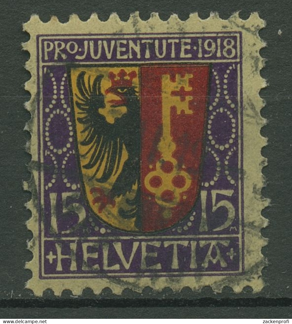 Schweiz 1918 Pro Juventute Wappen (I) 144 Gestempelt - Gebraucht