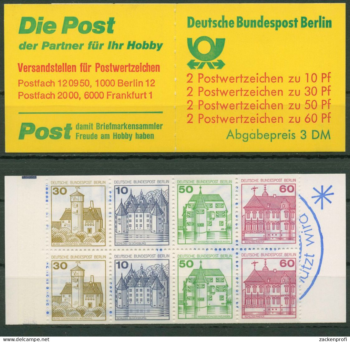 Berlin Markenheftchen 1980 Burgen Und Schlösser MH 12 Ca II Postfrisch - Booklets