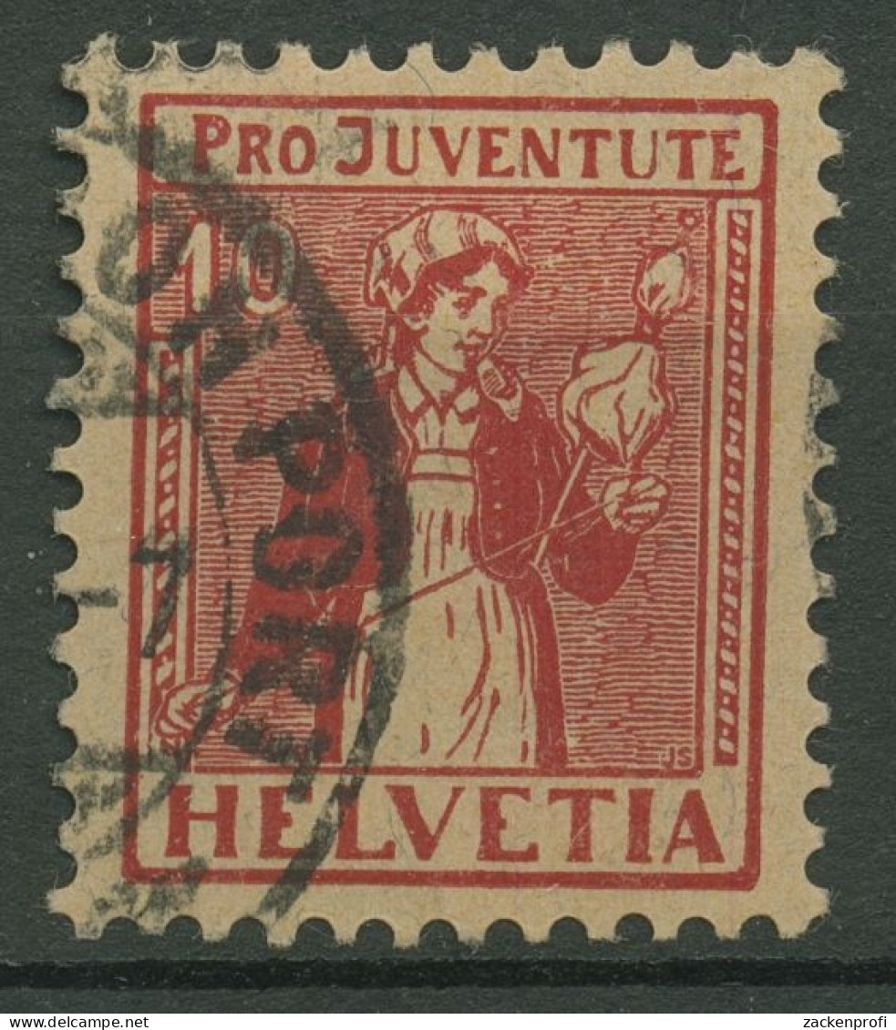 Schweiz 1917 Pro Juventute Trachten (III) 135 Gestempelt - Used Stamps