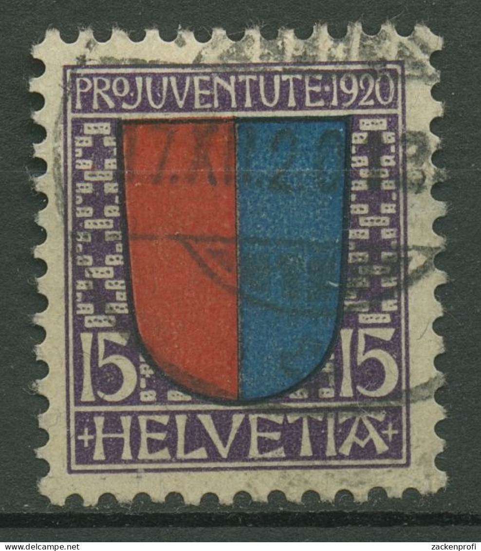 Schweiz 1920 Pro Juventute Wappen (III) 155 Gestempelt - Used Stamps