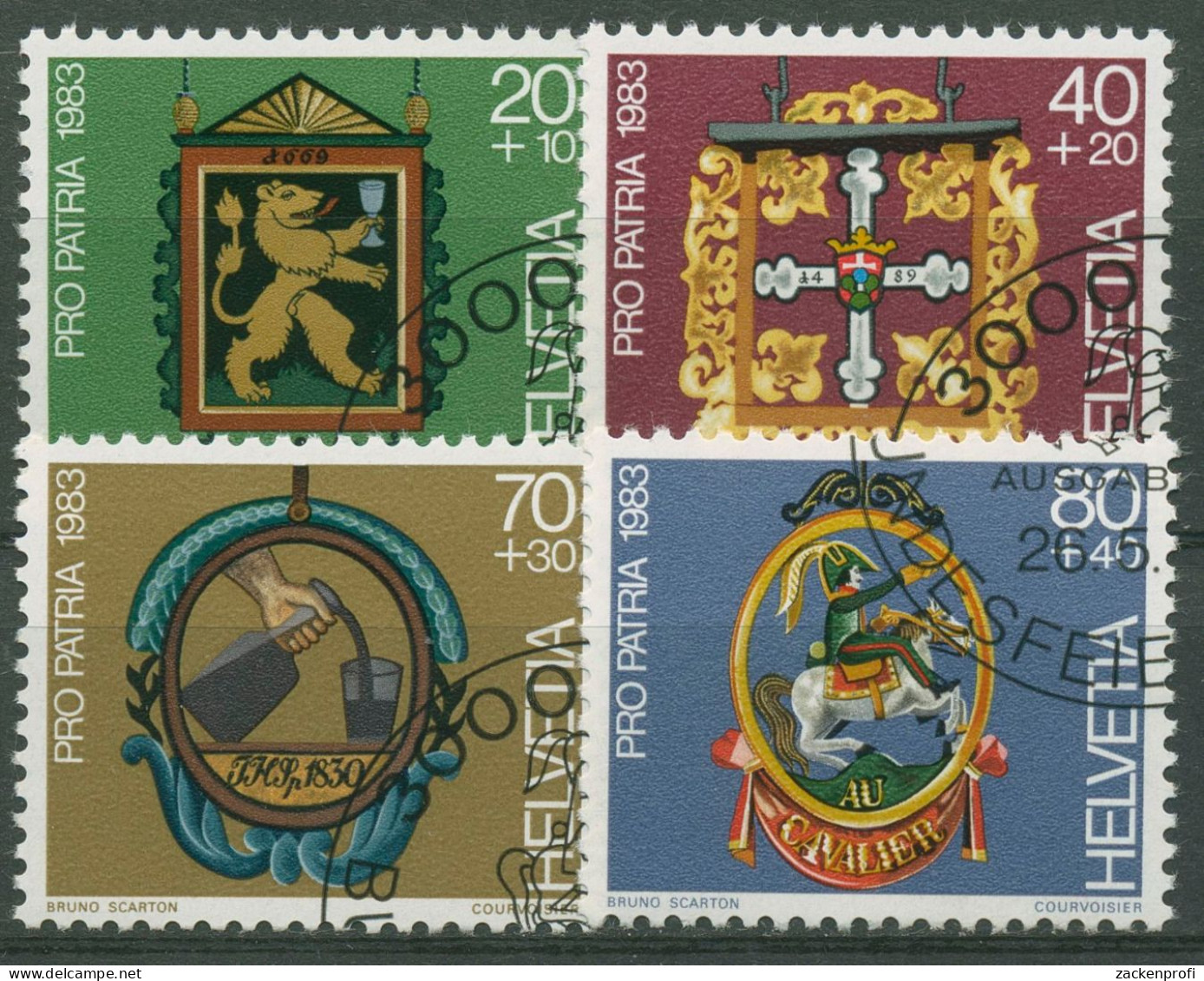 Schweiz 1983 Pro Patria Wirtshausschilder 1251/54 Gestempelt - Used Stamps