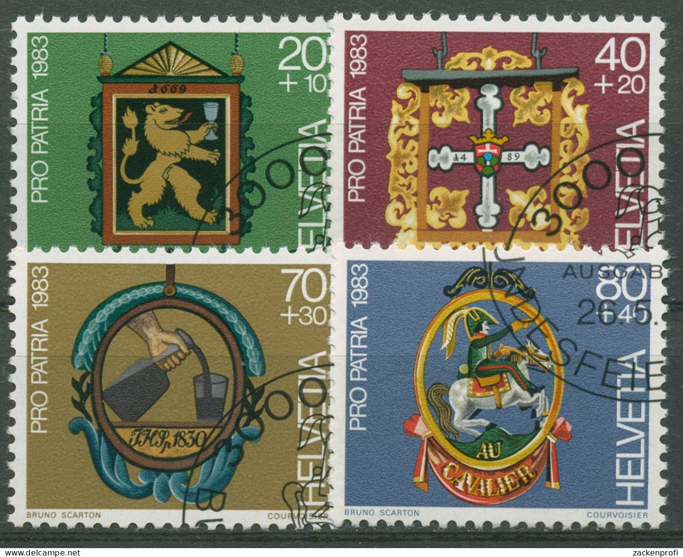 Schweiz 1983 Pro Patria Wirtshausschilder 1251/54 Gestempelt - Usados