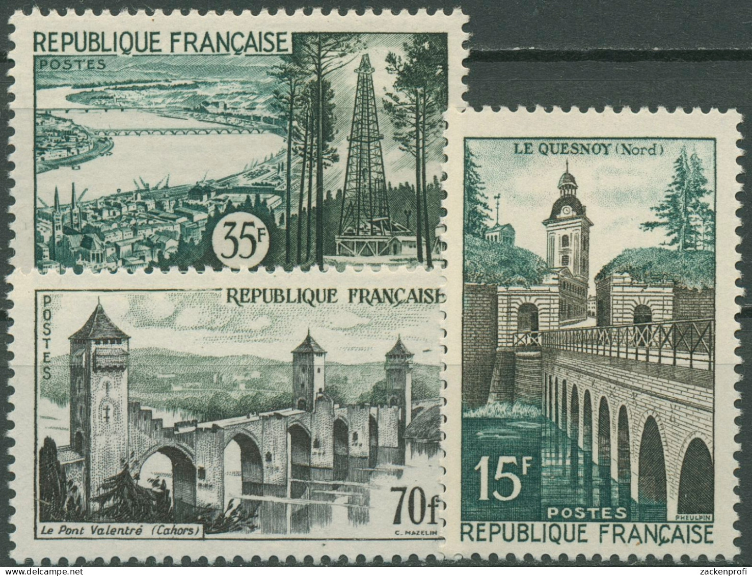 Frankreich 1957 Landschaften 1145/47 Postfrisch - Unused Stamps