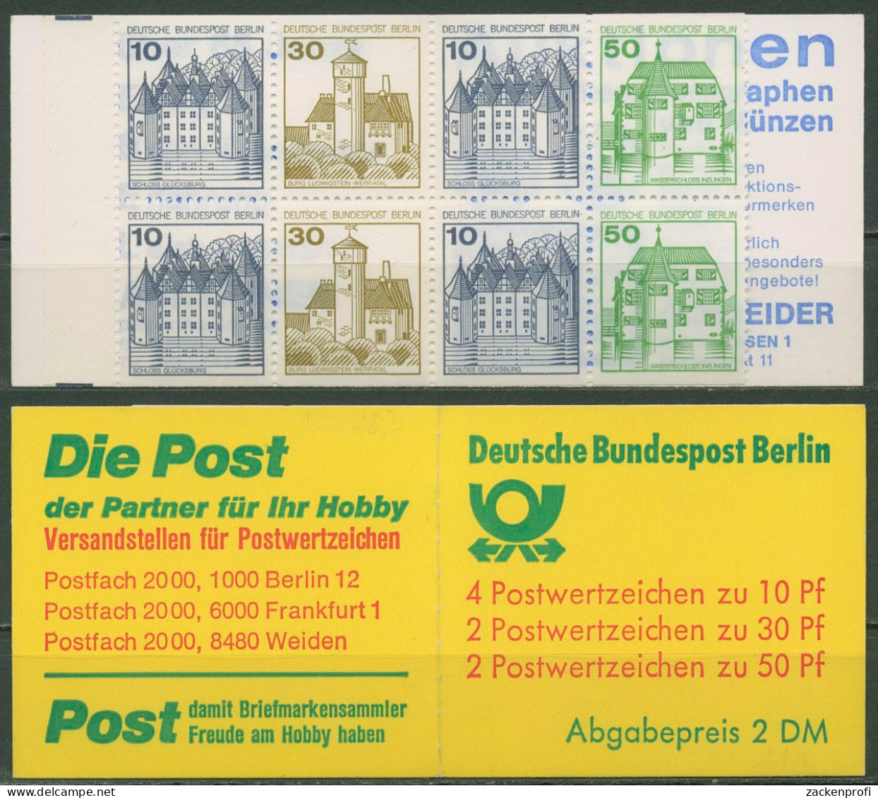 Berlin Markenheftchen 1980 Burgen Und Schlösser MH 11 K Postfrisch - Markenheftchen