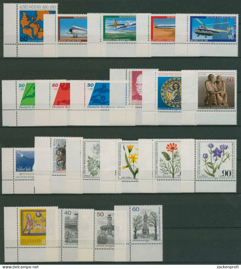 Berlin 1980 Sondermarken Komplett Aus 616/36 Ecke 3 Postfrisch (SG19668) - Unused Stamps
