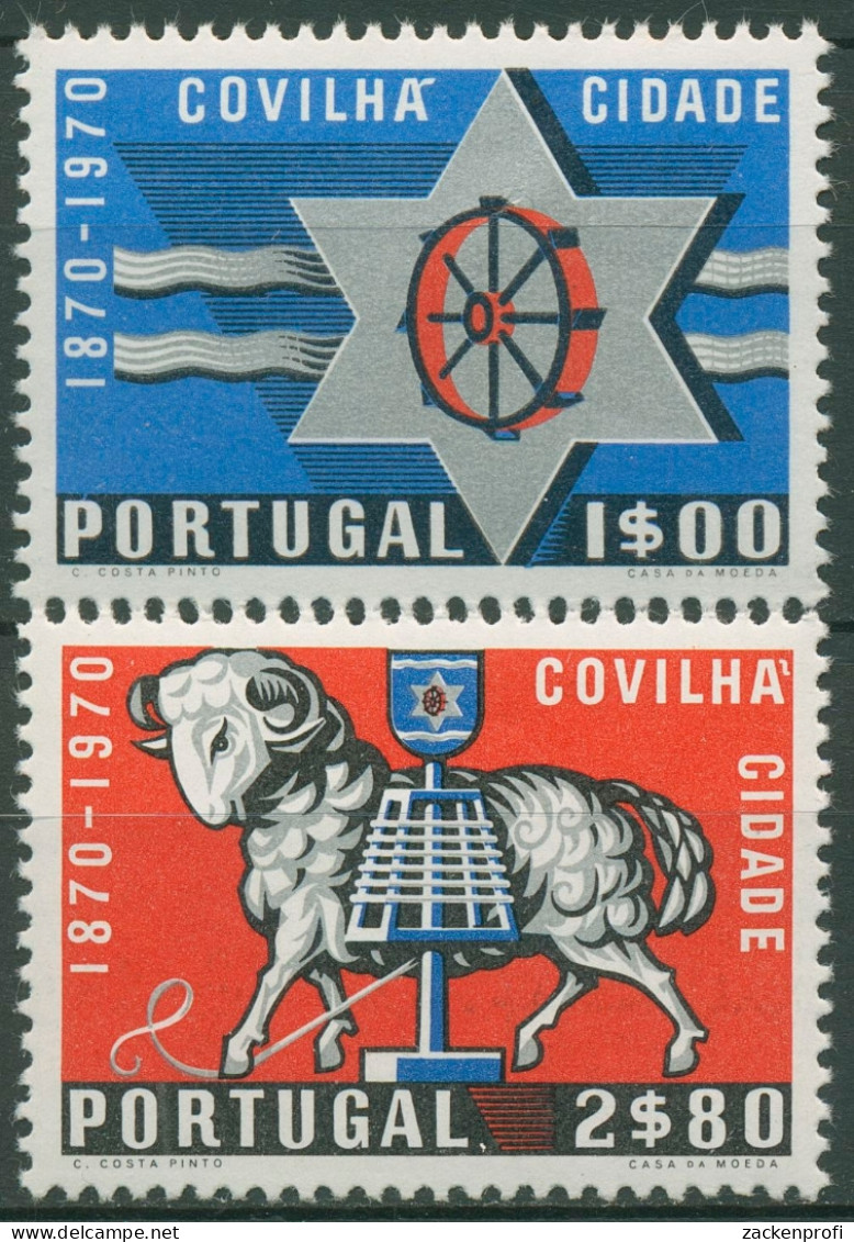 Portugal 1970 Covhilhá Stadtrecht Wappen Schaf Wolle 1111/12 Postfrisch - Nuovi