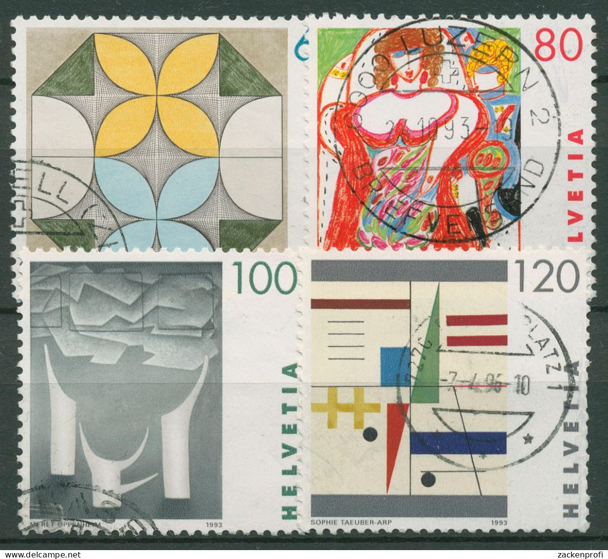 Schweiz 1993 Persönlichkeiten Frauen Kunstwerke 1506/09 Gestempelt - Oblitérés