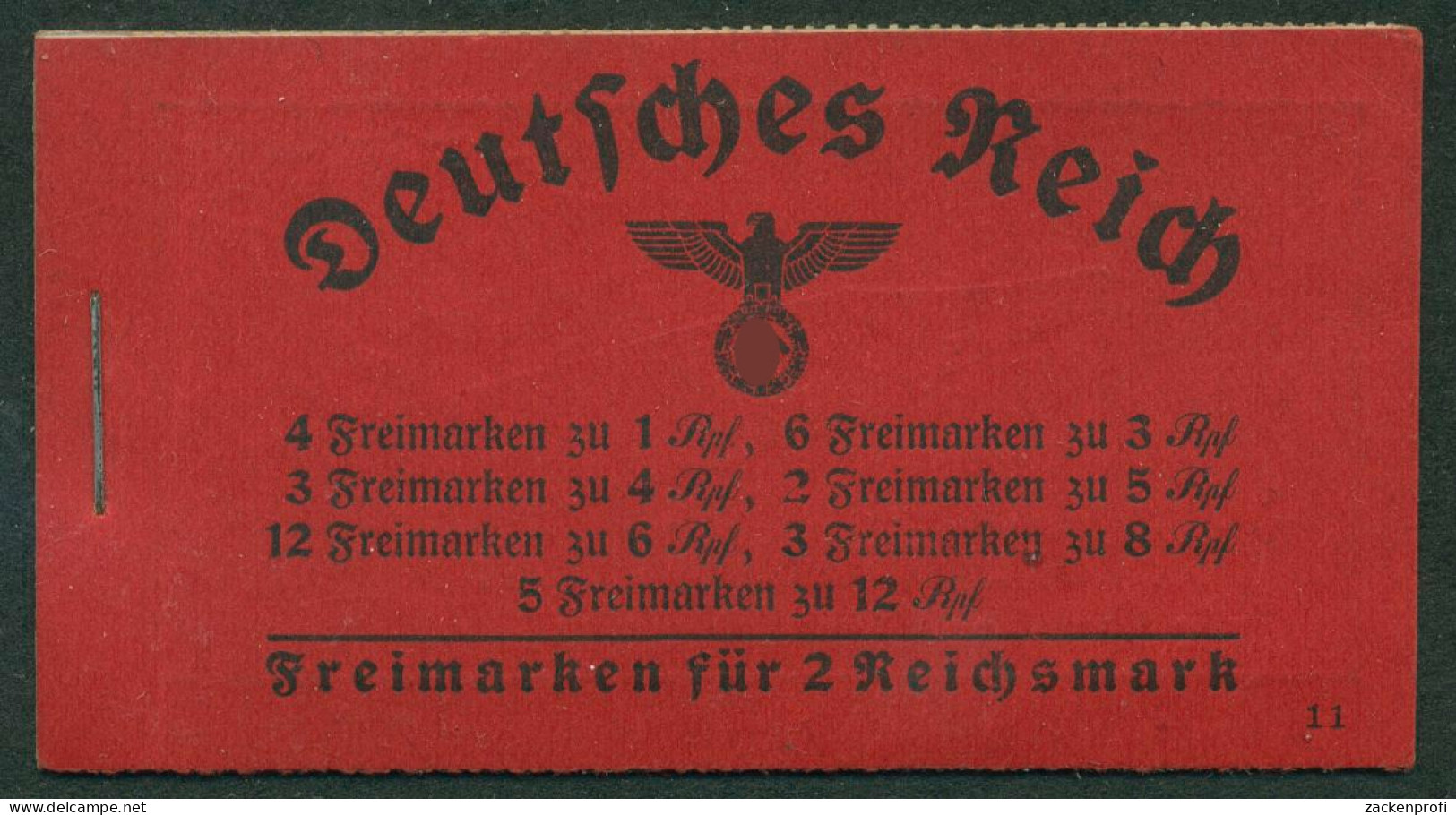 Dt. Reich 1940/41 Markenheftchen Hindenburg MH 39.1 Postfrisch, Bügig - Carnets