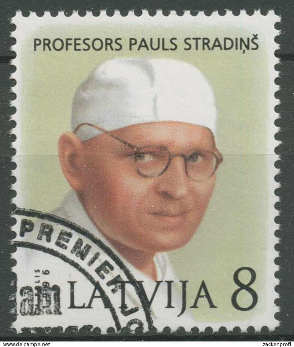 Lettland 1996 Chirurg Professor Pauls Stradins 420 Gestempelt - Lettonie