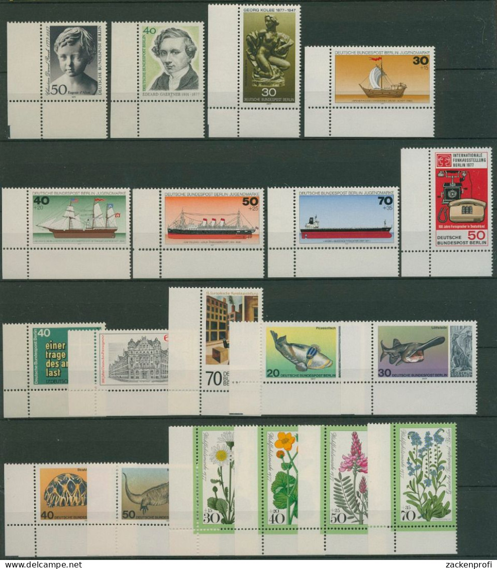 Berlin 1977 Sondermarken Komplett Aus 541/59 Ecke 3 Postfrisch (SG19661) - Unused Stamps