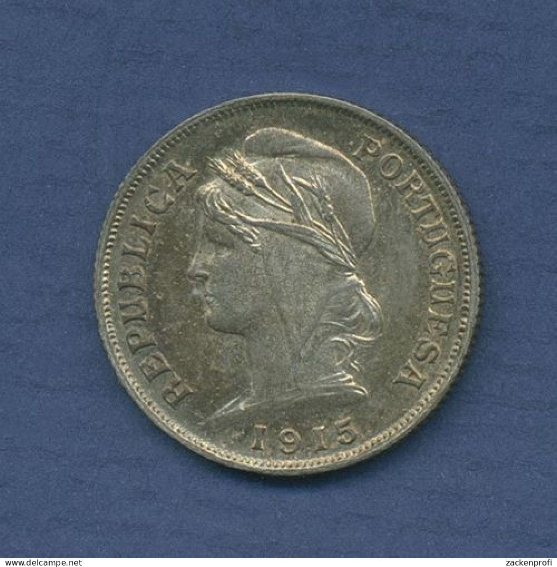Portugal 10 Centavos 1915, Kopf Der Freiheit, KM 563 Vz/st (m3601) - Portugal