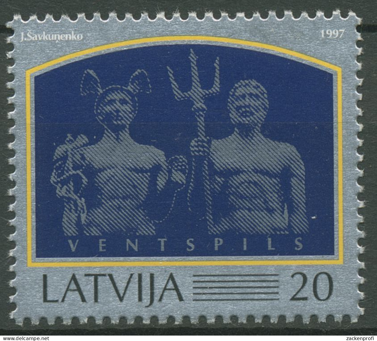 Lettland 1997 Hafen Von Ventspils Hermes Neptun 458 Postfrisch - Lettland