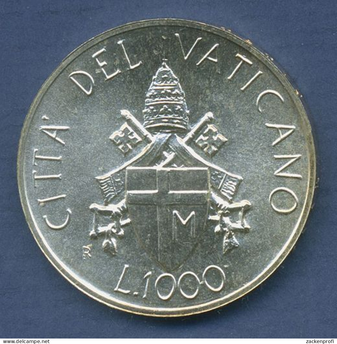 Vatikan 1000 Lire 1989, Papst Johannes Paul II., Silber, KM 219 Vz/st (m3580) - Vatikan