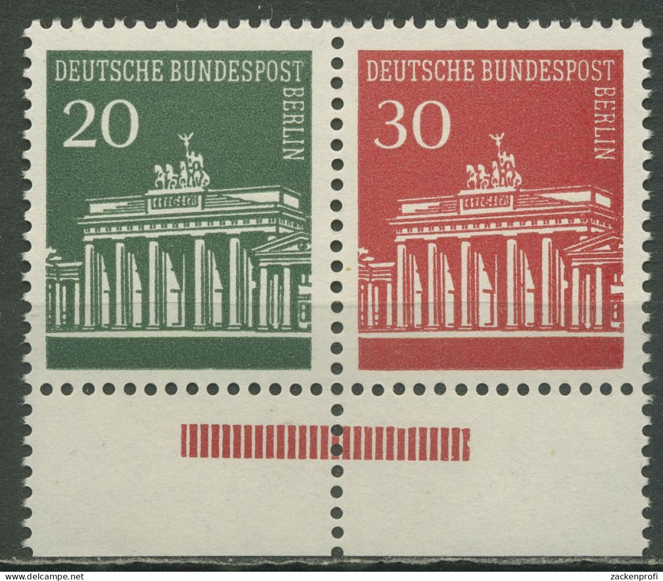 Berlin Zusammendrucke 1970 Brandenburger Tor W 45 UR Postfrisch - Se-Tenant