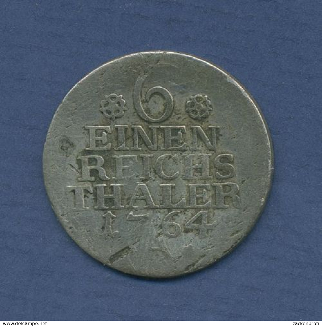 Preußen 1/6 Reichstaler 1764 A, Friedrich II., S/ss (m3595) - Monedas Pequeñas & Otras Subdivisiones