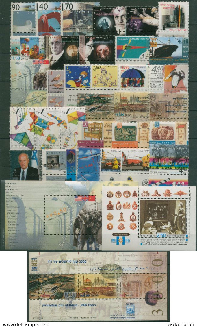 Israel 1995 Jahrgang Komplett 1321/54 Mit Tab, Block 49/51 Postfrisch (SG61241) - Volledig Jaar