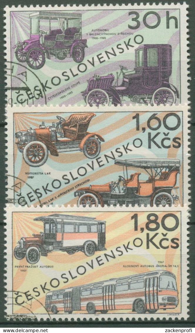 Tschechoslowakei 1969 Fahrzeuge Autos 1866/68 Gestempelt - Gebruikt