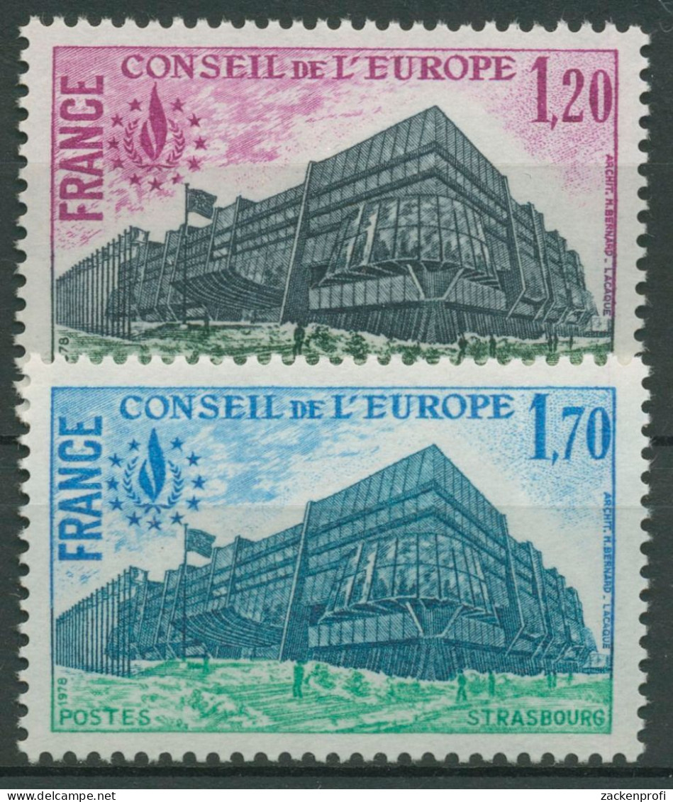 Frankreich 1978 Dienstmarken Europarat Europaratsgebäude D 23/24 Postfrisch - Nuevos