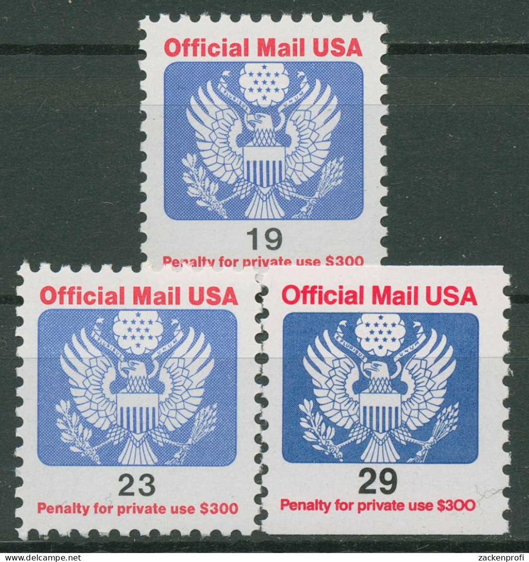 USA 1991 Dienstmarke Staatswappen D 117/19 Postfrisch - Dienstmarken