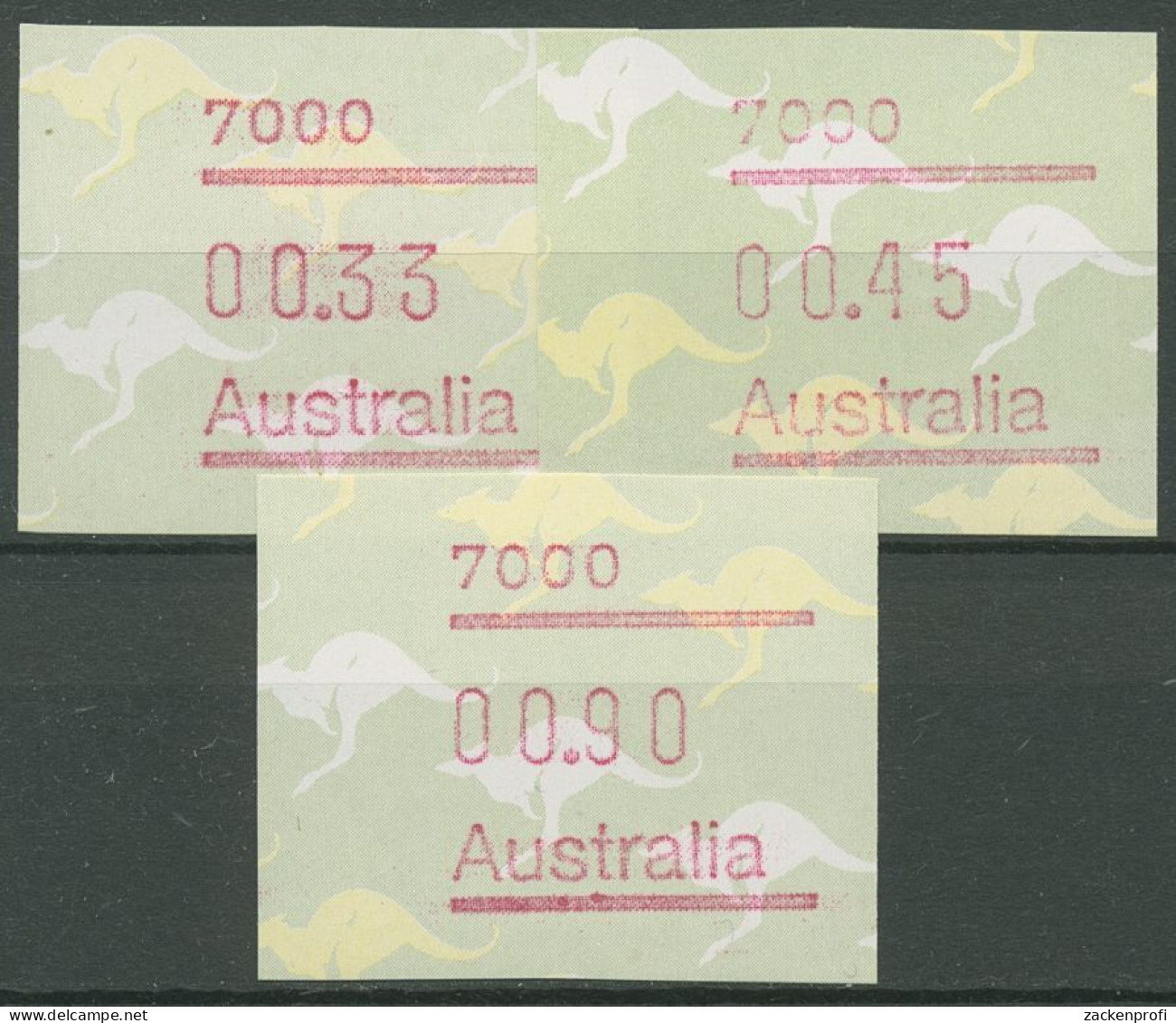 Australien 1985 Känguruh Tastensatz Automatenmarke 4 S1, 7000 Postfrisch - Timbres De Distributeurs [ATM]