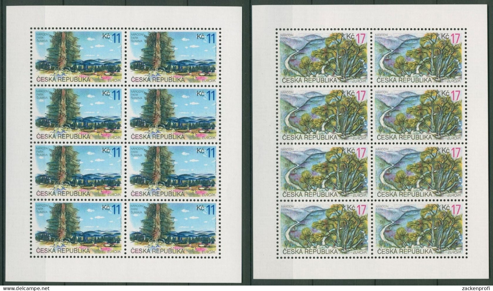 Tschechische Republik 1999 CEPT Naturparks Kleinbg. Postfrisch 215/16 K (C90550) - Blocks & Sheetlets