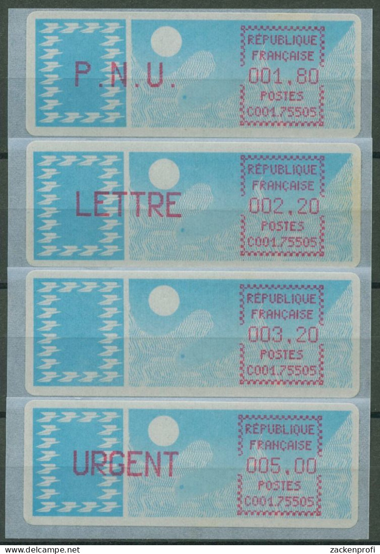 Frankreich ATM 1985 Taube Satz 1,80/2,20/3,20/5,00 ATM 6.8 Xd ZS 2 Postfrisch - 1985 Papel « Carrier »