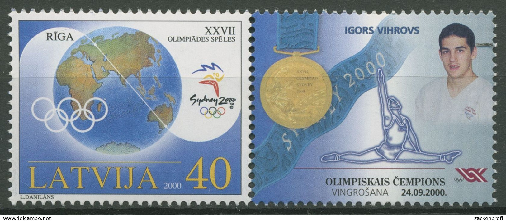 Lettland 2000 Olympia Sommerspiele Sydney Olympiasieger 534 Zf Postfrisch - Lettonie