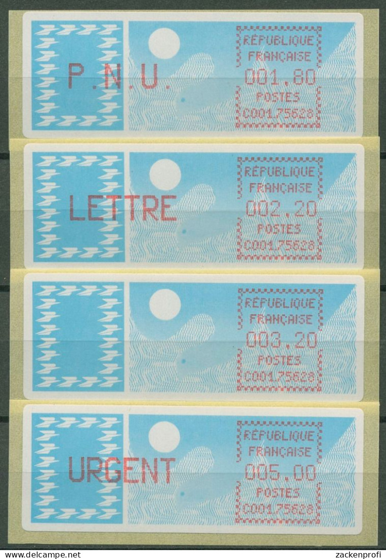 Frankreich ATM 1985 Taube Satz 1,80/2,20/3,20/5,00 ATM 6.11 Zb ZS 2 Postfrisch - 1985 « Carrier » Paper