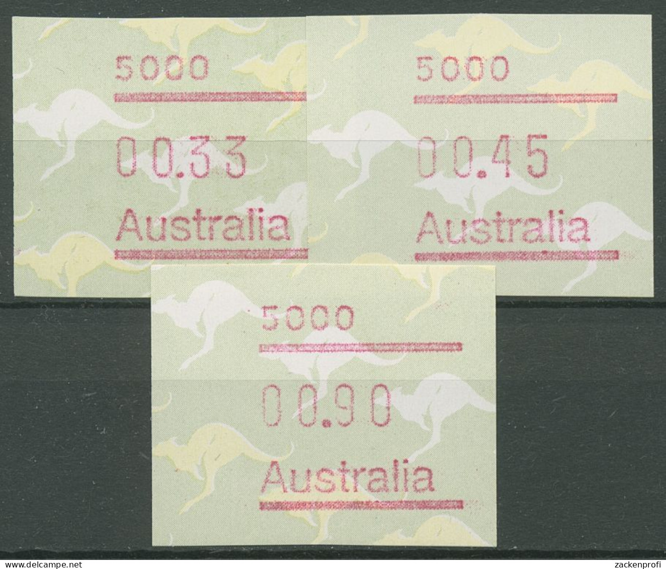 Australien 1985 Känguruh Tastensatz Automatenmarke 4 S1, 5000 Postfrisch - Automaatzegels [ATM]