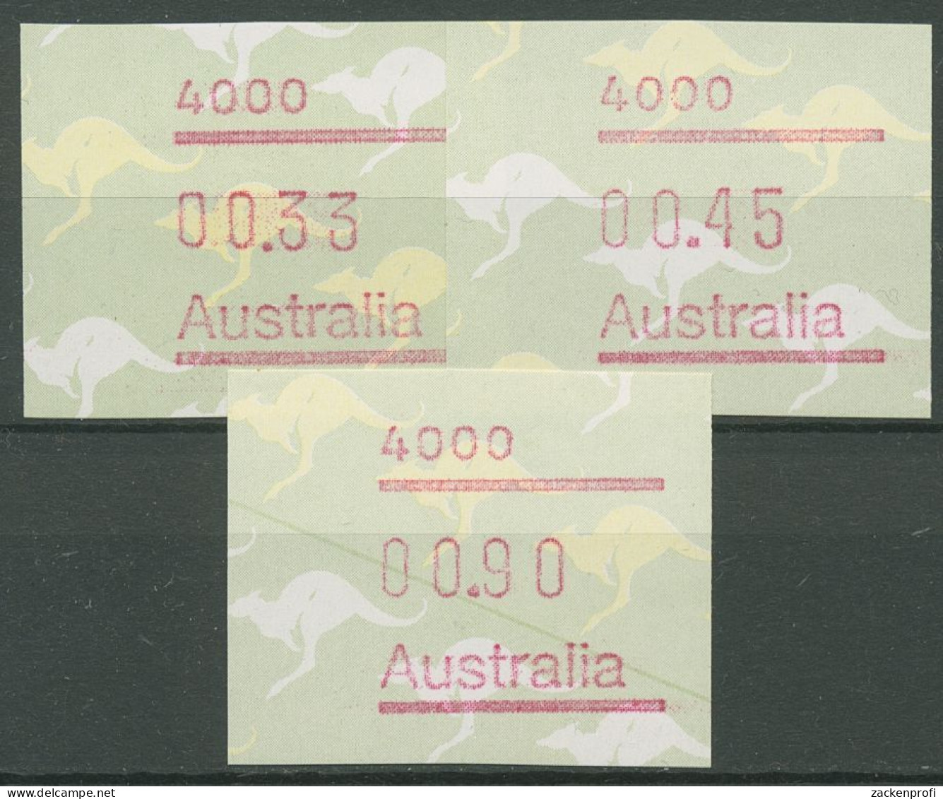 Australien 1985 Känguruh Tastensatz Automatenmarke 4 S1, 4000 Postfrisch - Vignette [ATM]