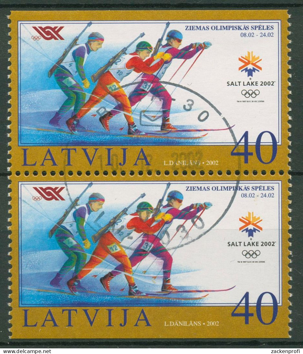 Lettland 2002 Olympische Winterspiele Salt Lake City Biathlon 565 D/D Gestempelt - Latvia