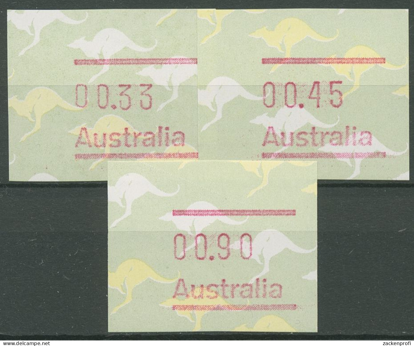 Australien 1985 Känguruh Tastensatz Automatenmarke 3 S1 Postfrisch - Timbres De Distributeurs [ATM]