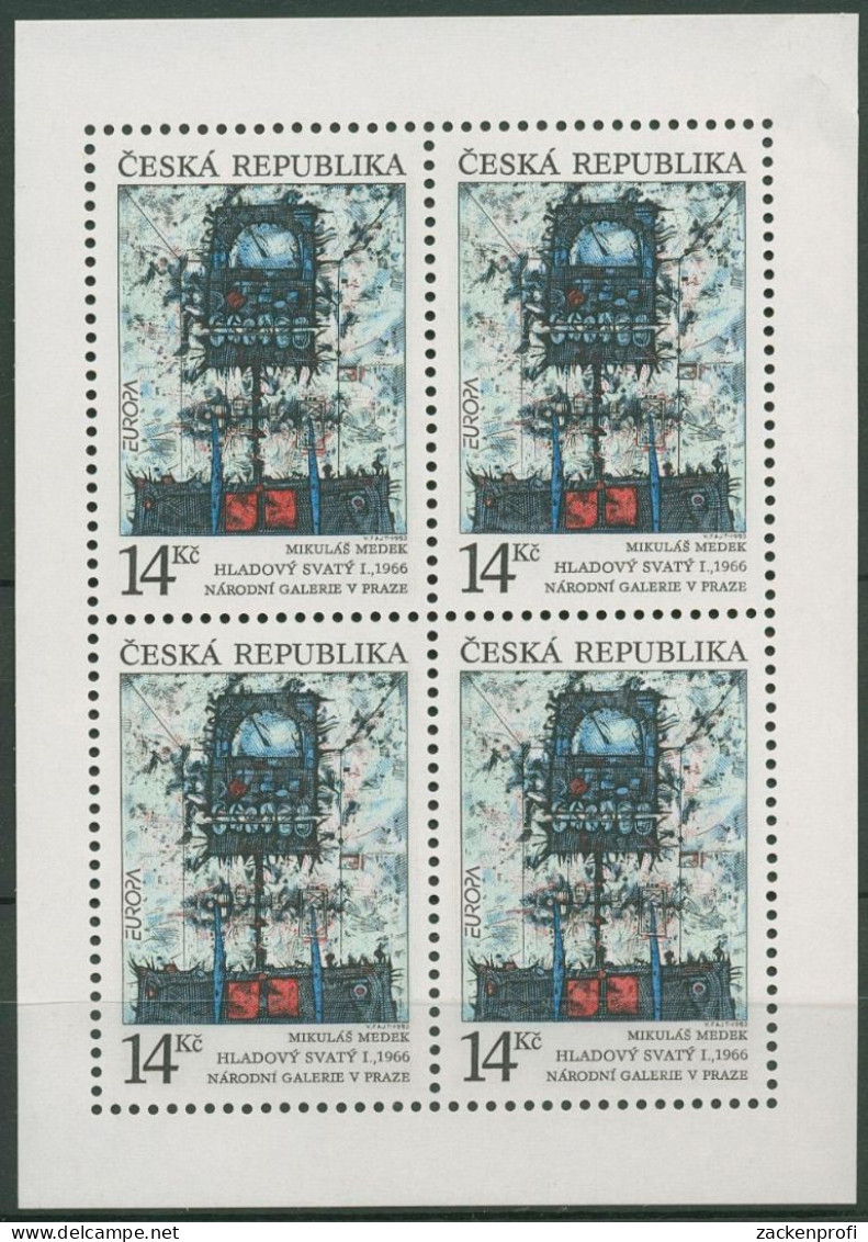 Tschechische Republik 1993 Europa CEPT Zeitgen. Kunst Postfrisch 5 K (C90558) - Blocks & Kleinbögen