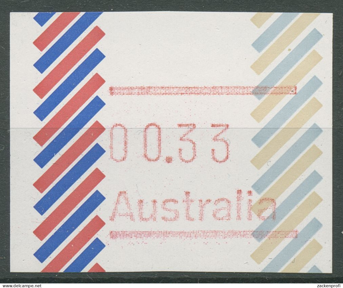 Australien 1985 Balken Ohne PLZ Automatenmarke 2 Postfrisch - Automaatzegels [ATM]