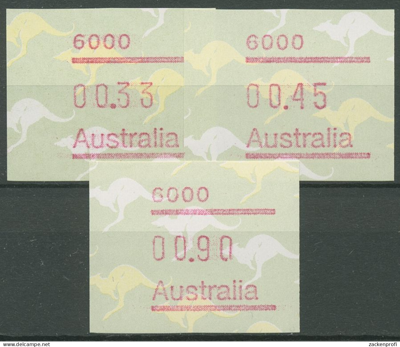 Australien 1985 Känguruh Tastensatz Automatenmarke 4 S1, 6000 Postfrisch - Machine Labels [ATM]