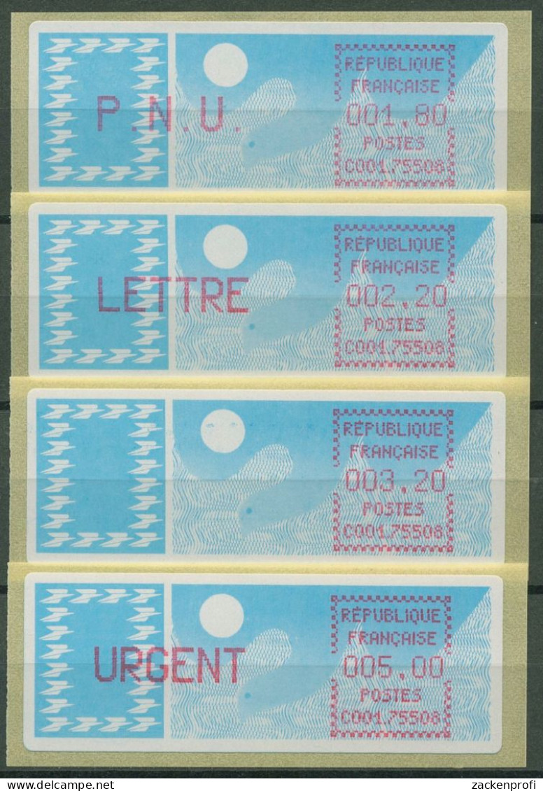 Frankreich ATM 1985 Taube Satz 1,80/2,20/3,20/5,00 ATM 6.9 Zd ZS 2 Postfrisch - 1985 « Carrier » Papier