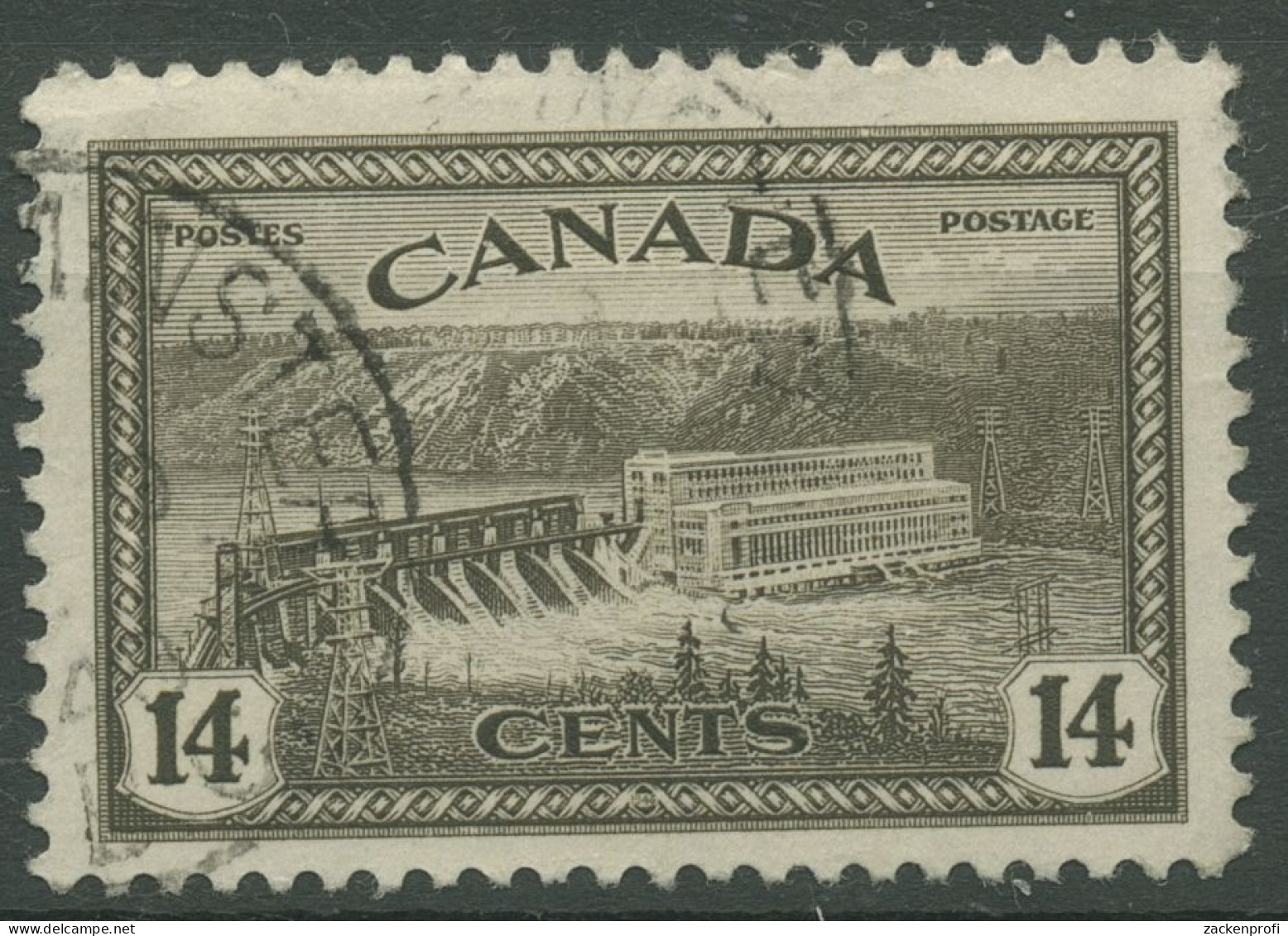 Kanada 1946 Umstellung Auf Friedensproduktion Wasserkraftwerk 237 Gestempelt - Usados